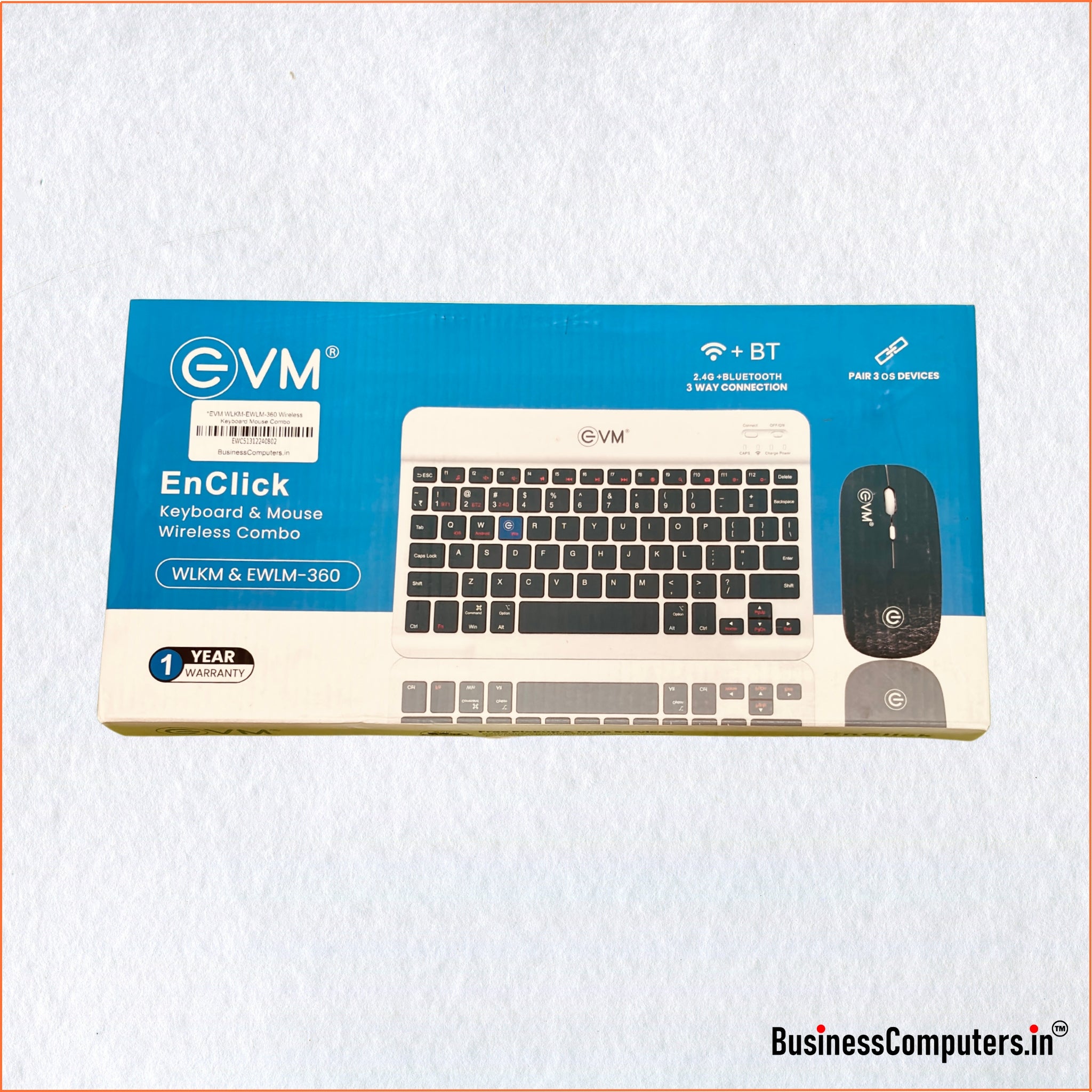 *EVM WLKM-EWLM-360 Wireless Keyboard Mouse Combo