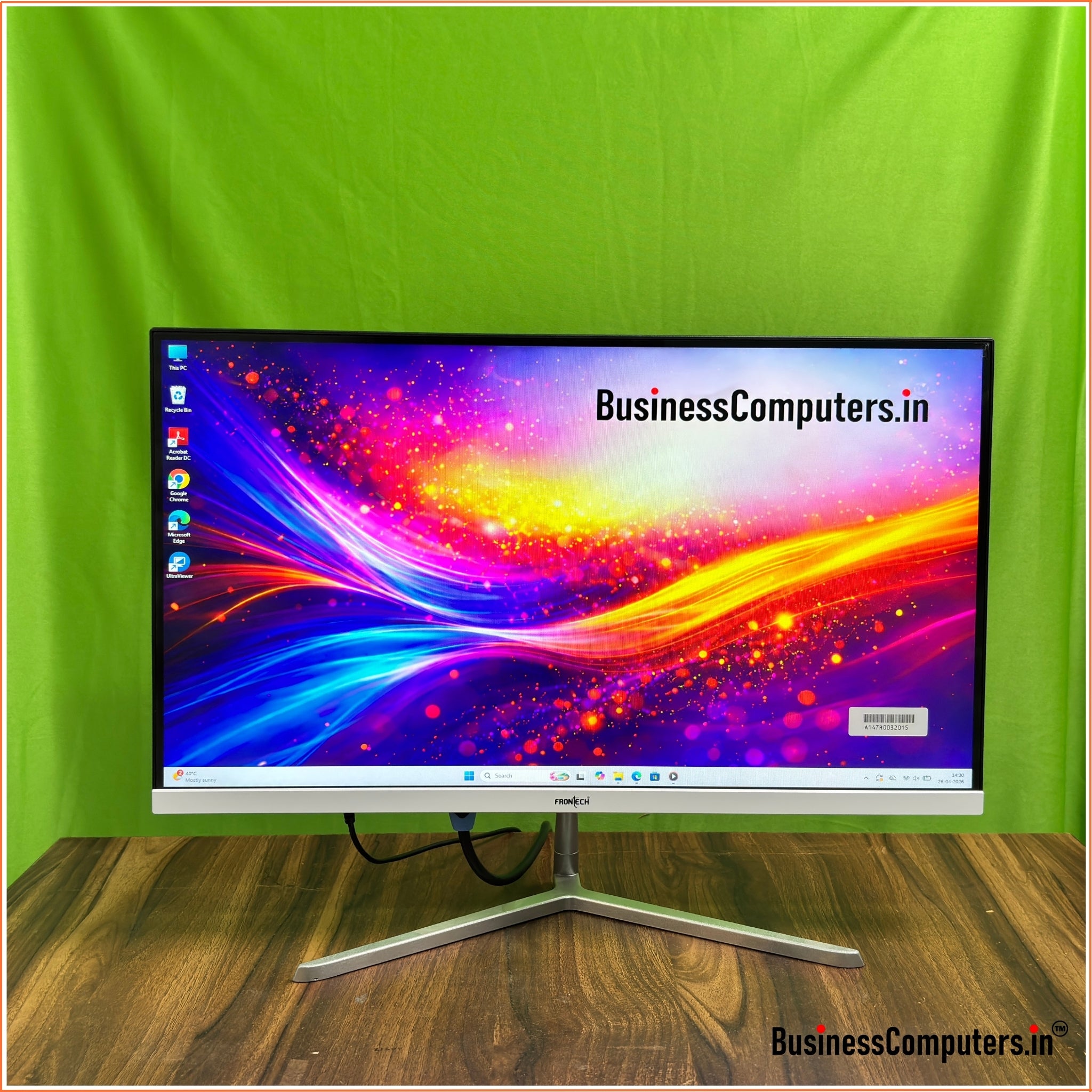 *New Frontech White MON-0091 22" Borderless Monitor
