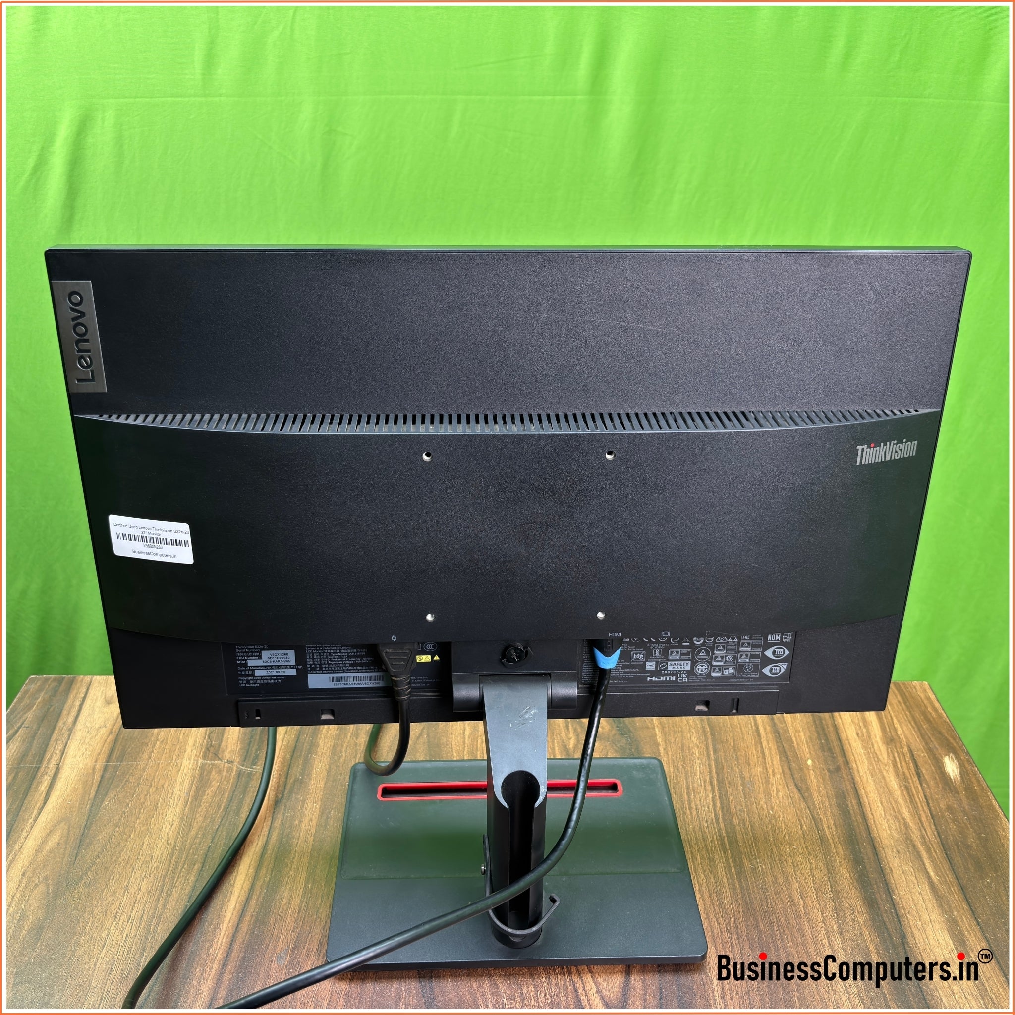 Certified Used Lenovo Thinkvision S22e-20 22"  Monitor